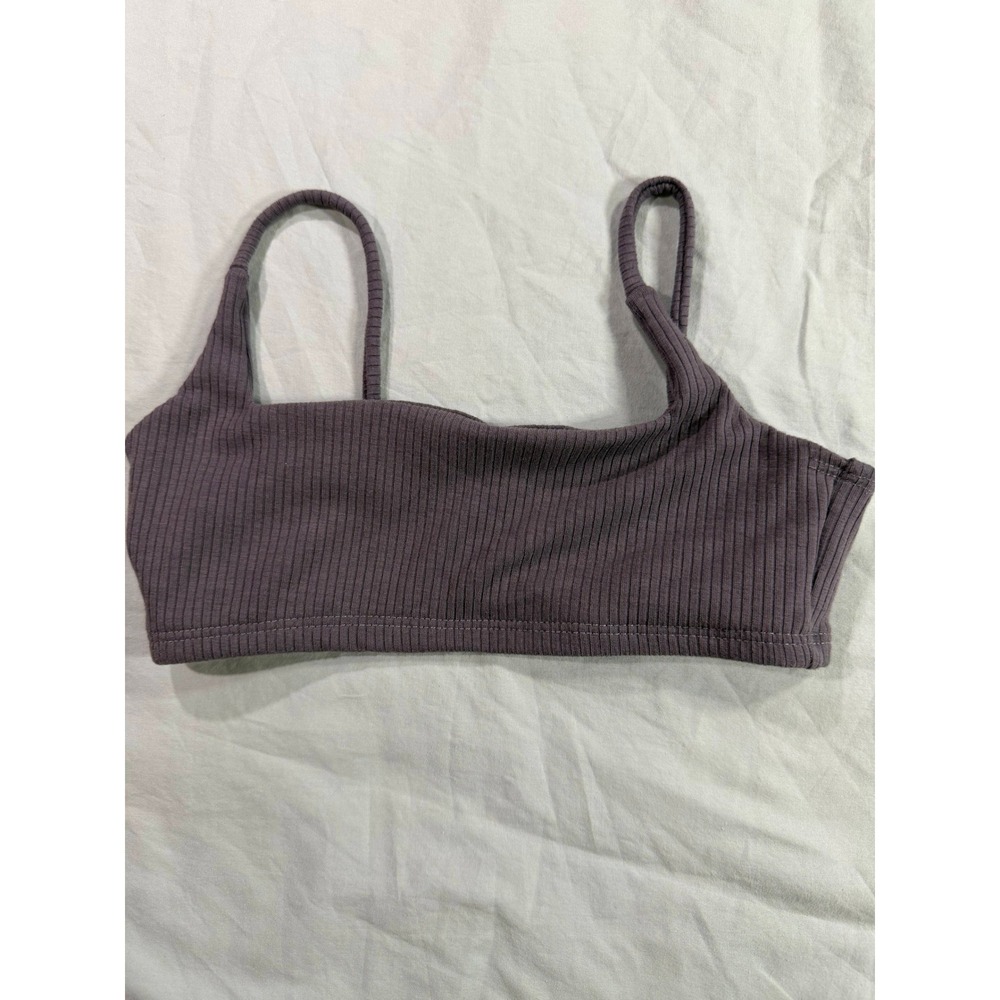 Tiger‎ Friday Child XL Cami Bralette Purple Ribbed Tank Crop Top Athletic Dance